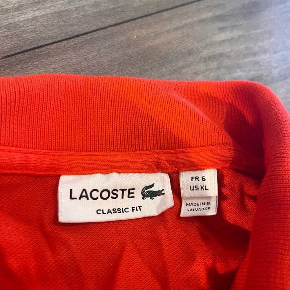 Lacoste Lacoste Orange Casual Polo Shirt Men 6 or… - image 3