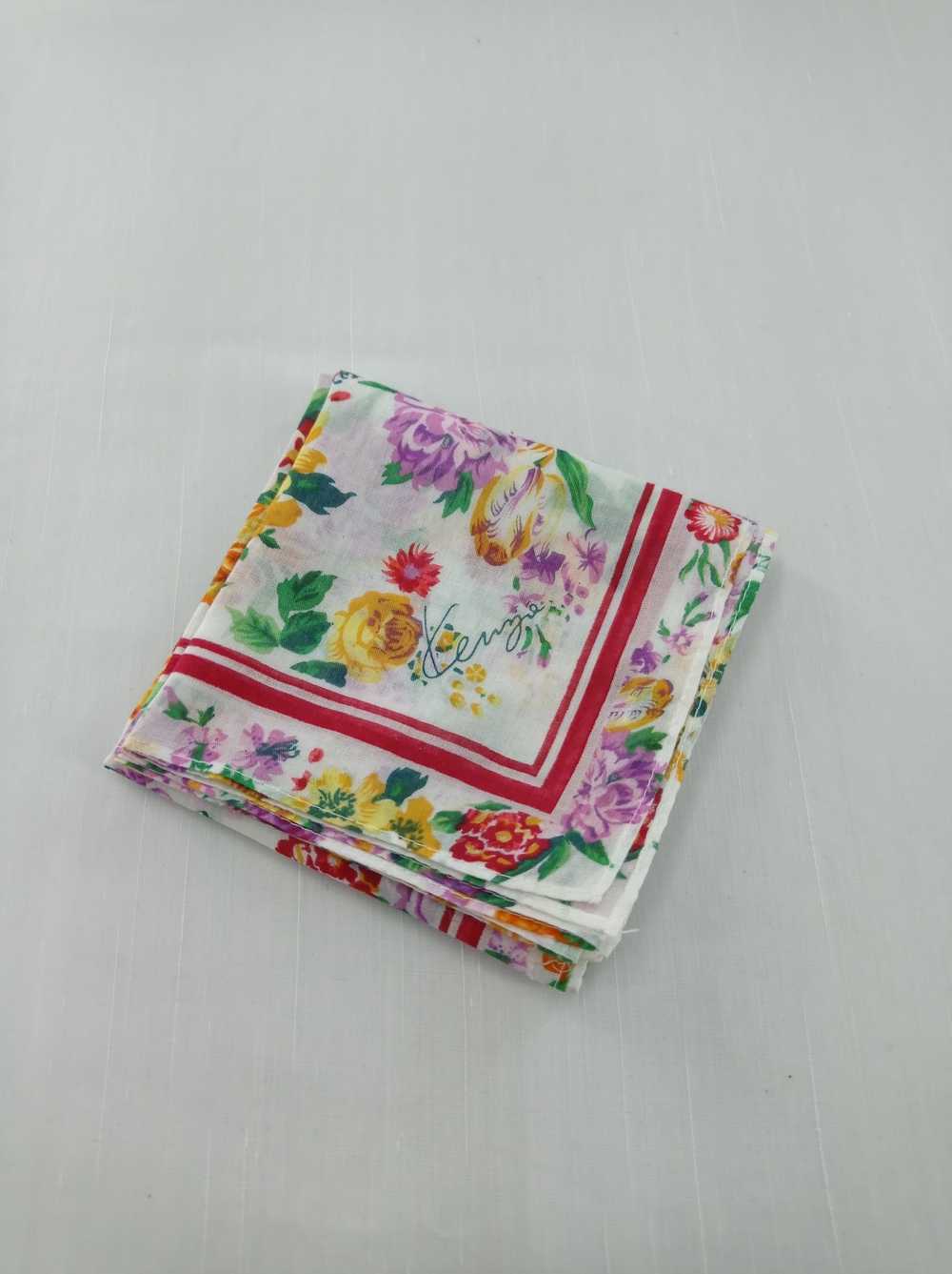 Kenzo Kenzo Floral Handkerchief / Neckwear / Band… - image 2