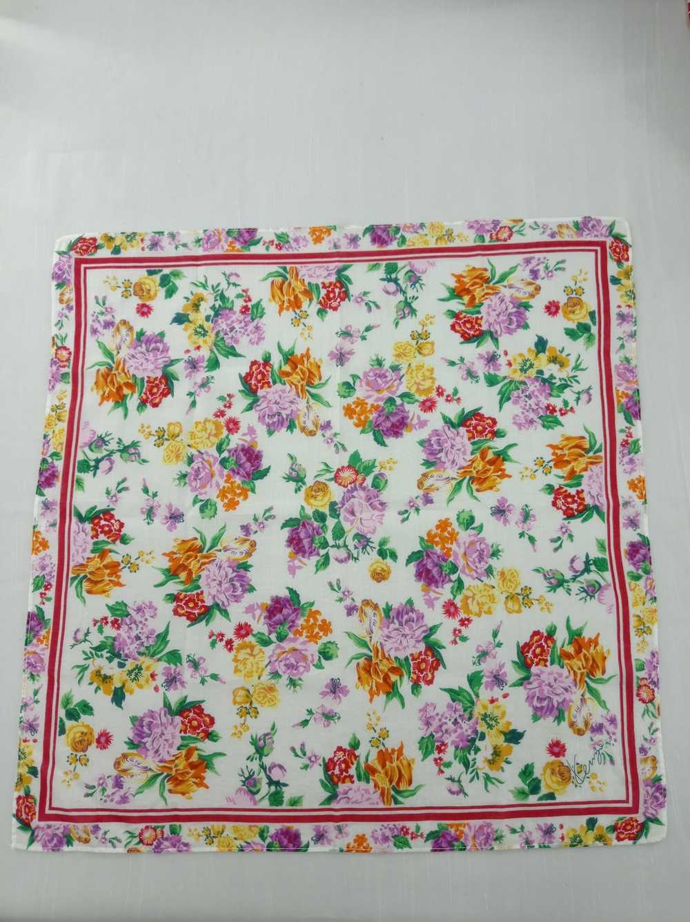 Kenzo Kenzo Floral Handkerchief / Neckwear / Band… - image 3