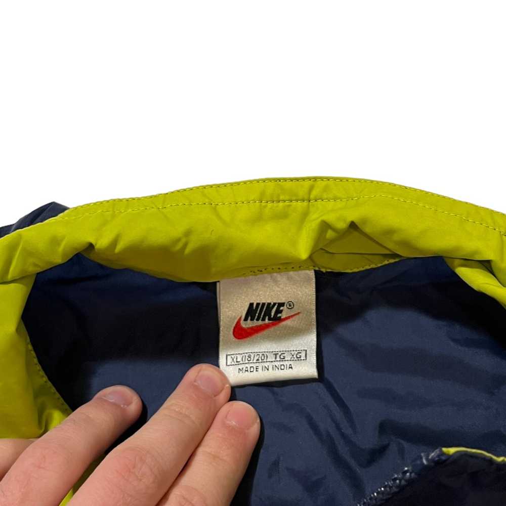 Made In Usa × Nike × Vintage 90s Nike Navy Blue/G… - image 3