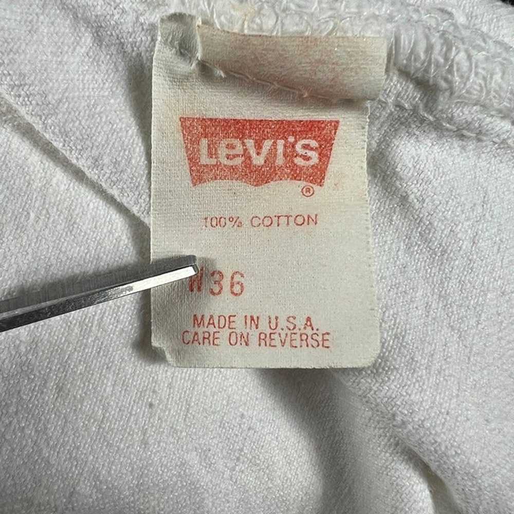 VTG 90s Levi's Jean Shorts Men's 33* 501 White Cu… - image 5