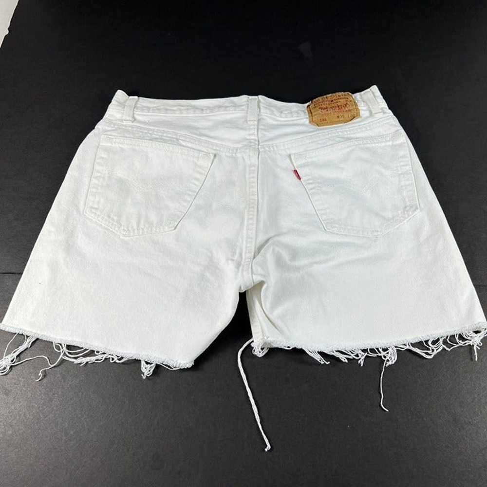 VTG 90s Levi's Jean Shorts Men's 33* 501 White Cu… - image 7