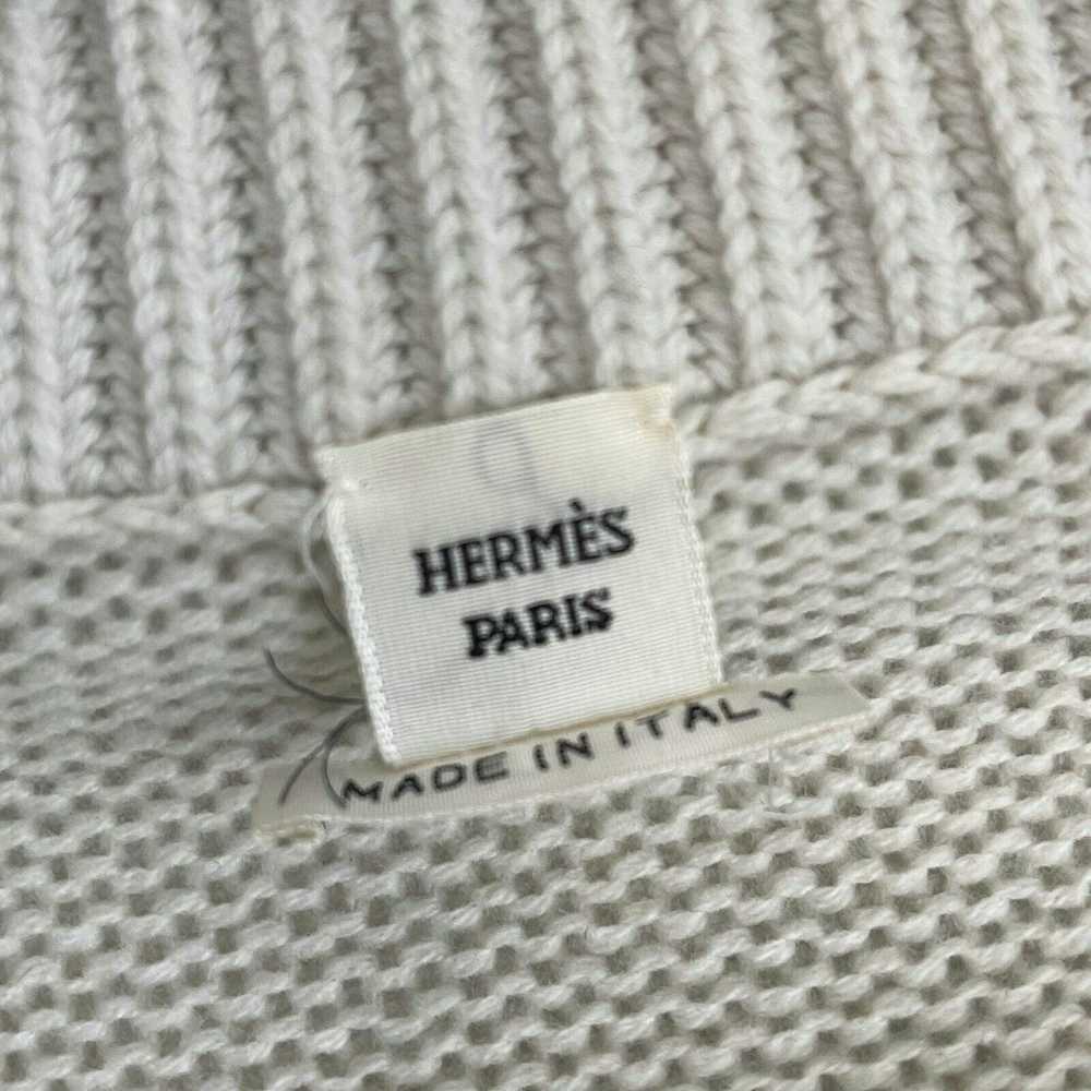 Hermes Hermes Excellent Ivory virgin wool cardiga… - image 6