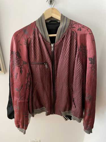 Haider Ackermann Floral Satin Bomber Jacket