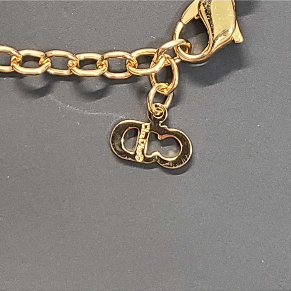 Dior Vintage Christian Dior Double Chain Faux Pea… - image 4