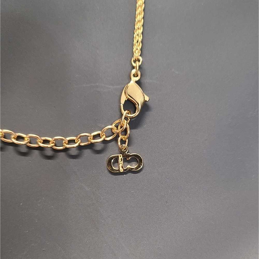 Dior Vintage Christian Dior Double Chain Faux Pea… - image 6