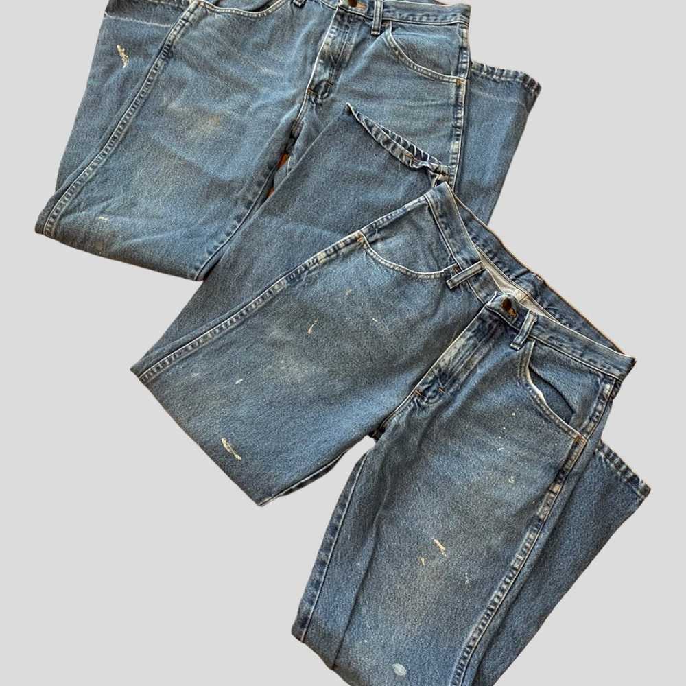 Vintage LOT of 2 High waist Rustler denim jeans -… - image 1