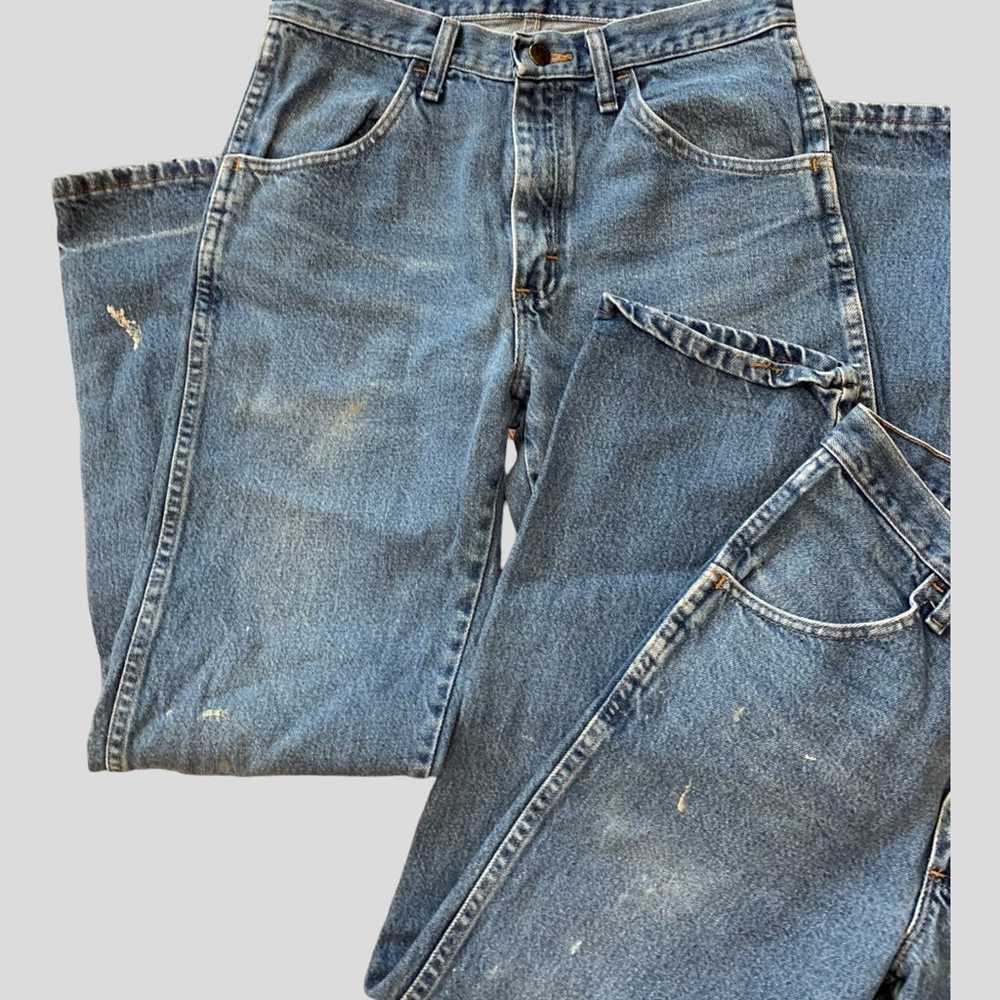 Vintage LOT of 2 High waist Rustler denim jeans -… - image 2
