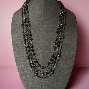 Other Long multi strand chain and bead necklace - image 1