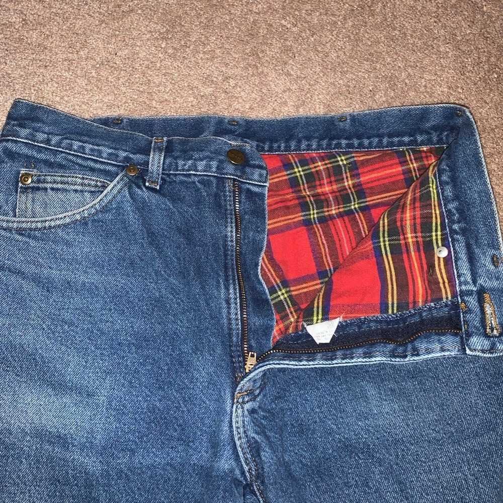 vintage L.L. Bean flannel lined jeans - image 3