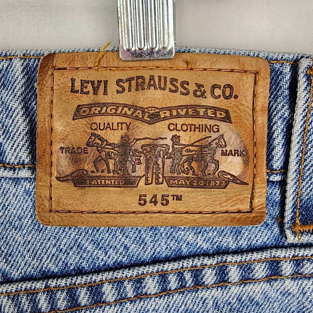 Vintage 90's Levi's 545 Loose Blue Denim Straight… - image 5