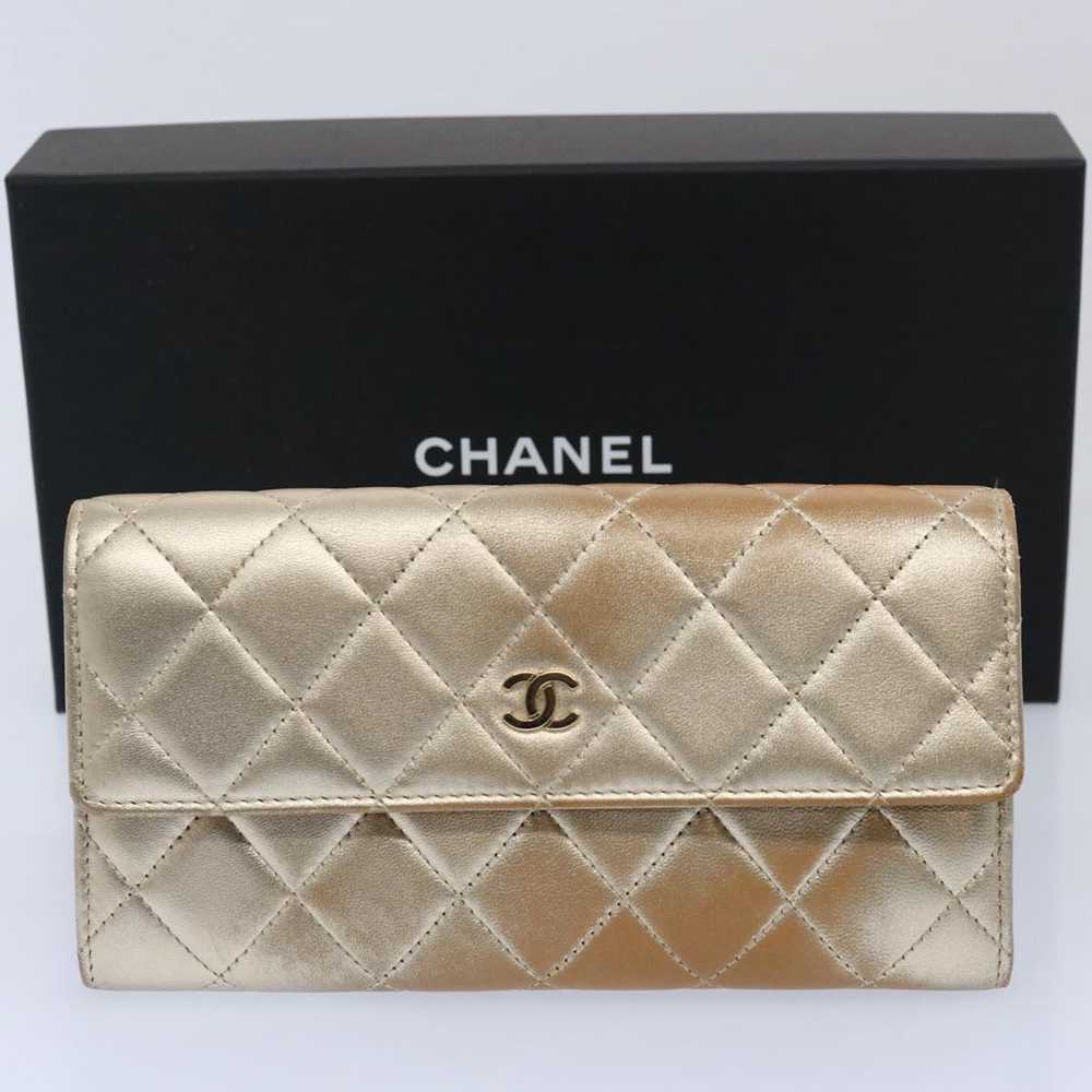 Chanel CHANEL Long Wallet Lamb Skin Gold Tone CC … - image 12