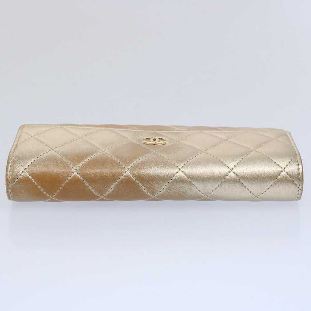 Chanel CHANEL Long Wallet Lamb Skin Gold Tone CC … - image 5