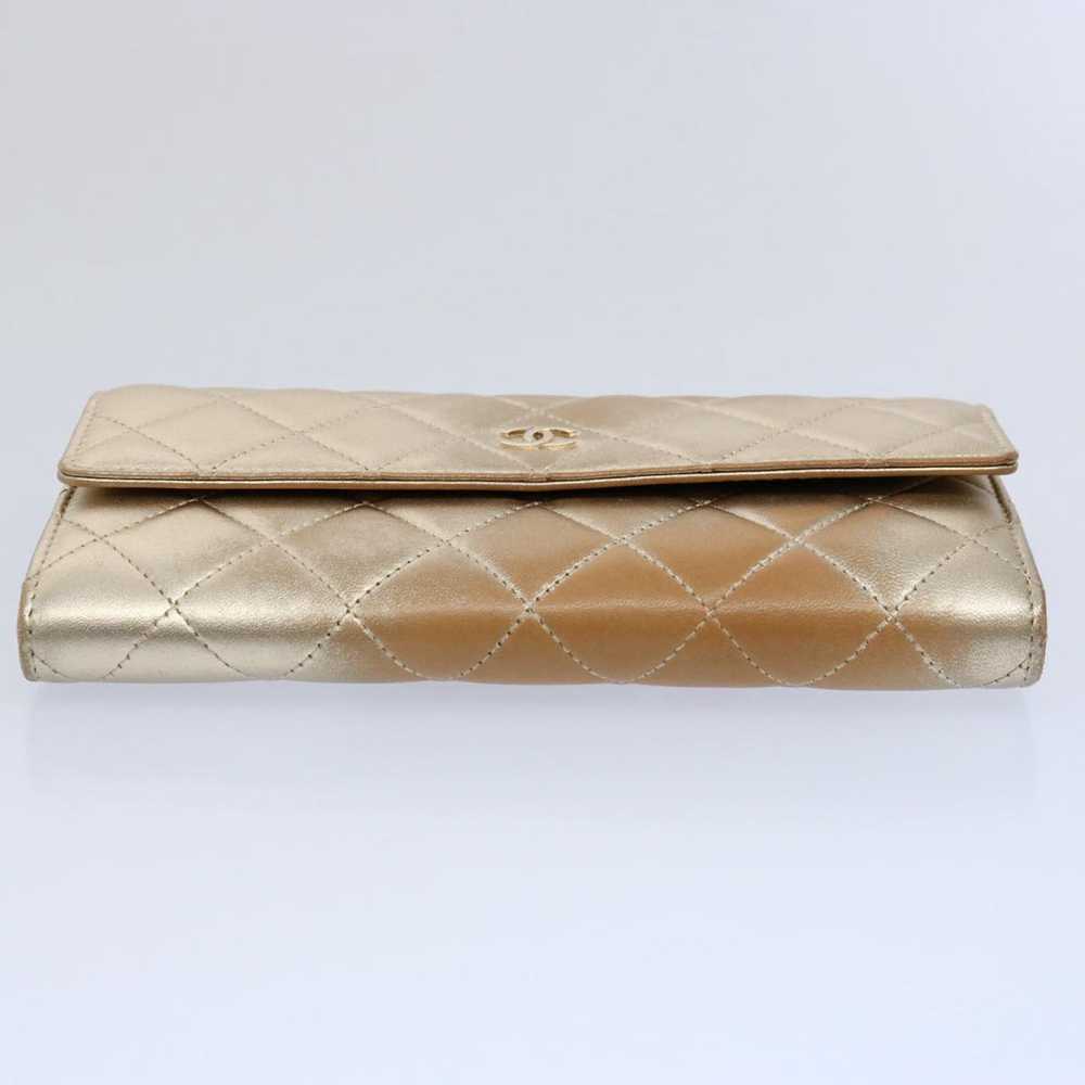 Chanel CHANEL Long Wallet Lamb Skin Gold Tone CC … - image 6