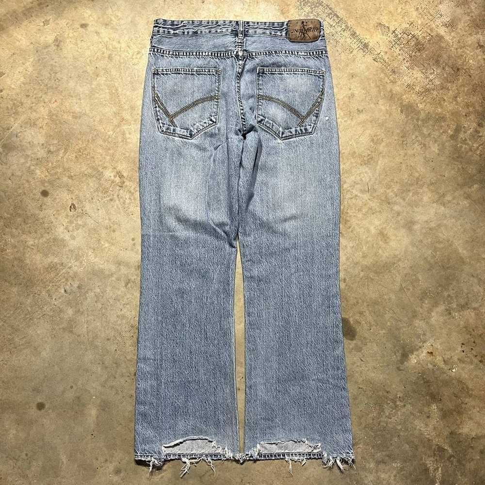 Vintage Y2k Unionbay Baggy Distressed Flared Jean… - image 4