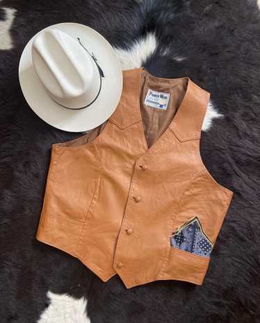 Vintage VTG Pioneer Wear Leather Western Cowboy Ve