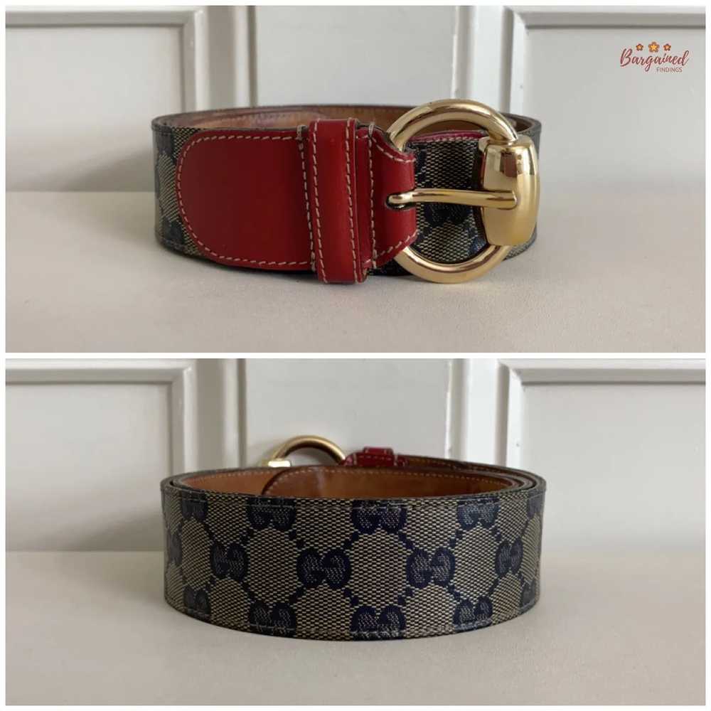 Gucci GUCCI Red GG Crystal Coated Canvas Horsebit… - image 10