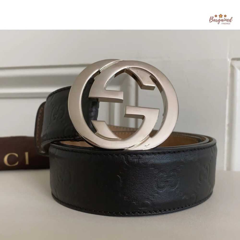 Gucci Gucci Black Guccissima Leather Silver Inter… - image 1