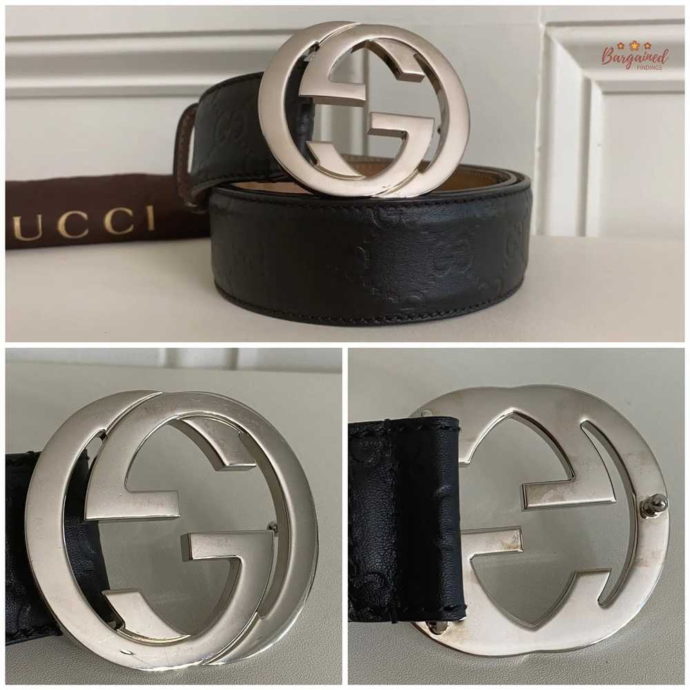 Gucci Gucci Black Guccissima Leather Silver Inter… - image 6