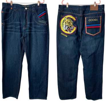 Coogi Vintage Jeans Mens Size 40 Blue Tiger Embro… - image 1