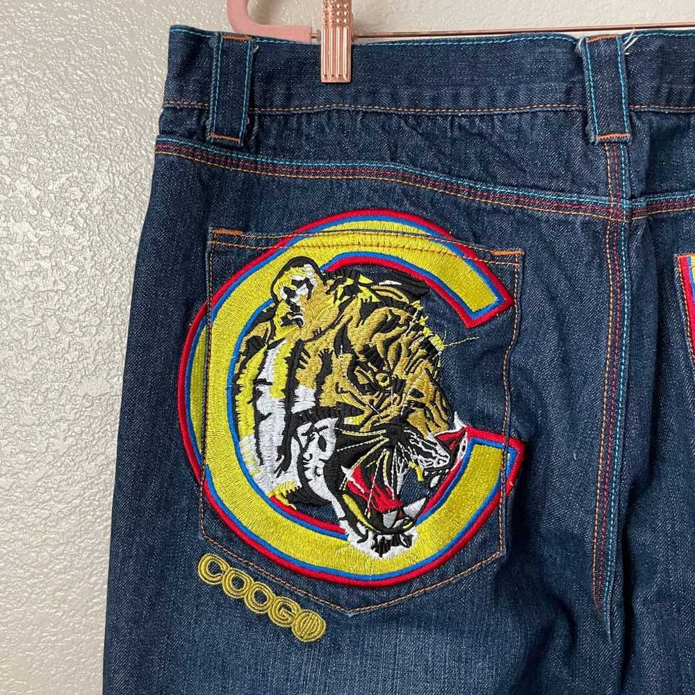 Coogi Vintage Jeans Mens Size 40 Blue Tiger Embro… - image 6