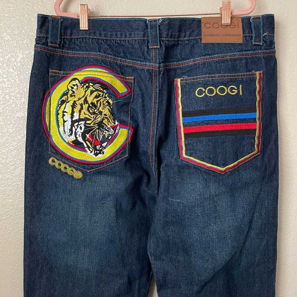Coogi Vintage Jeans Mens Size 40 Blue Tiger Embro… - image 8