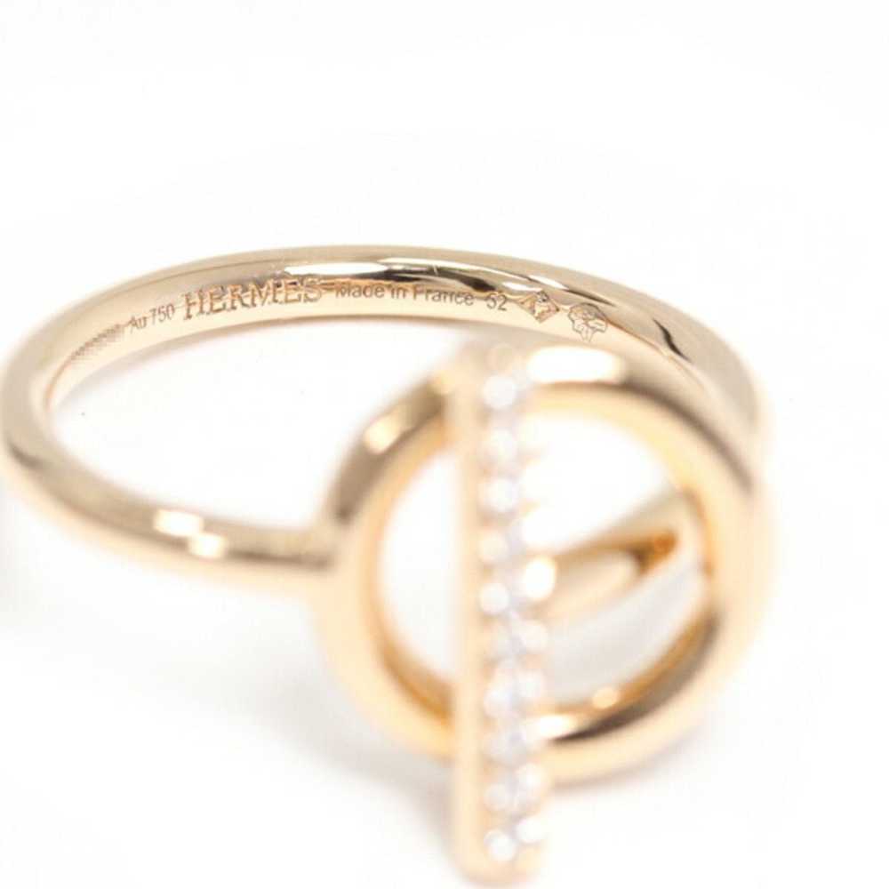 Hermes HERMES Echape PM Ring Diamond K18 PG RG Pi… - image 7