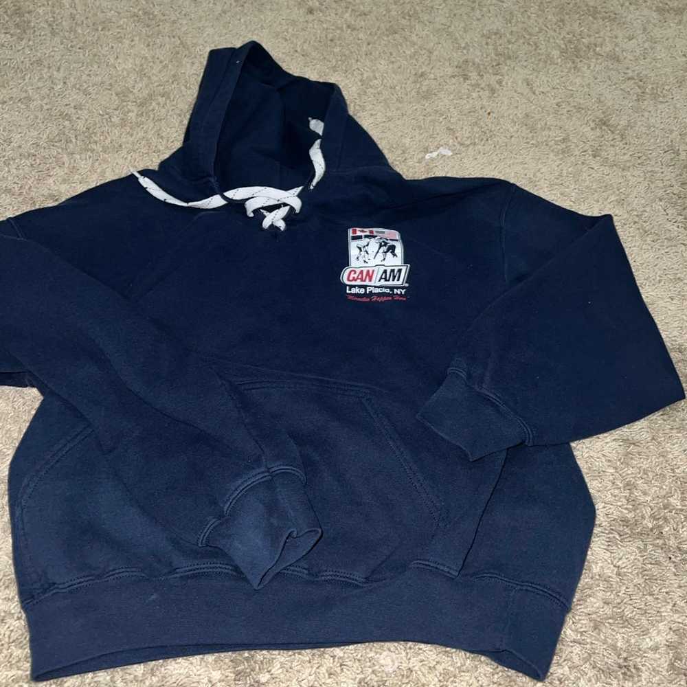 Vintage CAN/AM Hockey Lake Placid NY Hoodie - image 1