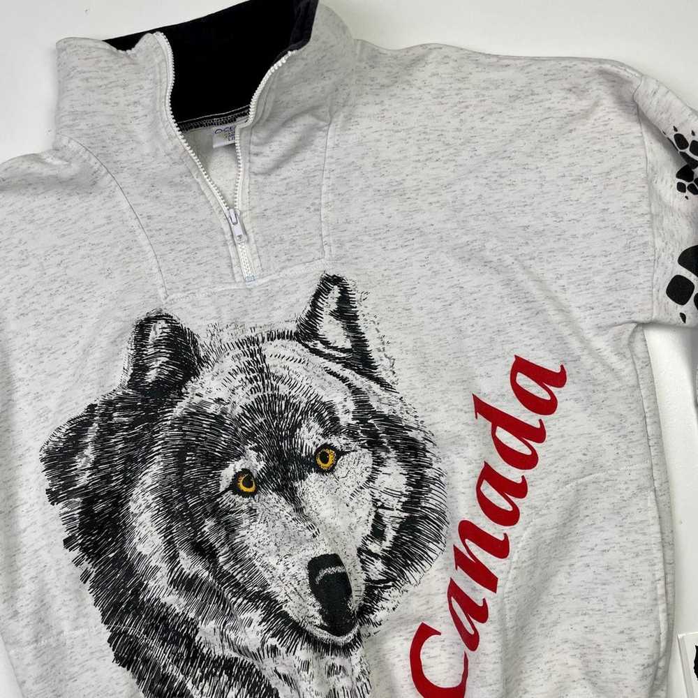 VINTAGE CANADA WOLF ALL OVER GRAPHIC PRINT SWEATS… - image 3