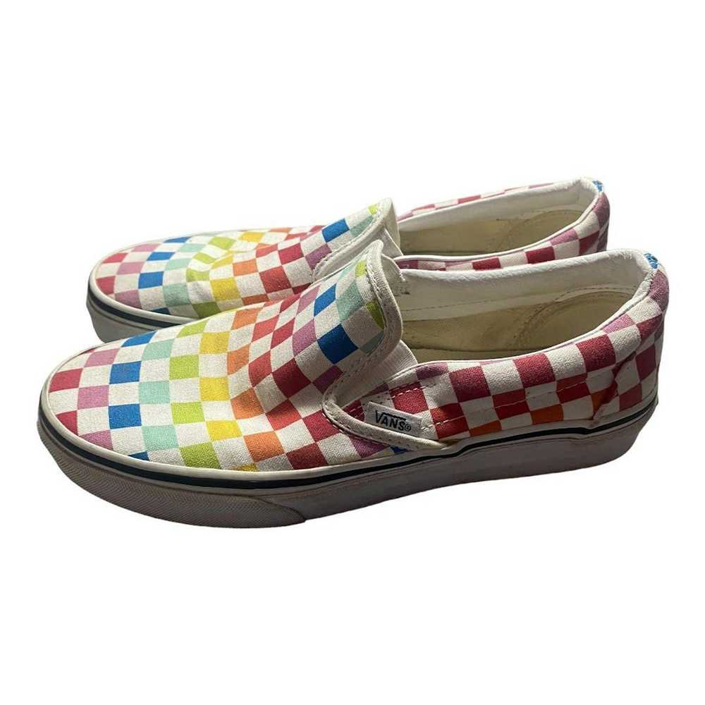 Vans Vans Rainbow checkered classic slip on shoes - image 5