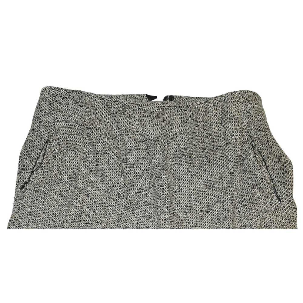 Akris AKRIS Gray Wool Tweed Slash Zip Pockets Str… - image 3