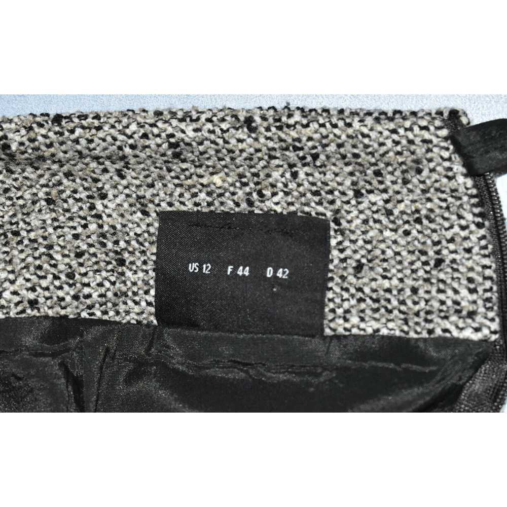 Akris AKRIS Gray Wool Tweed Slash Zip Pockets Str… - image 6