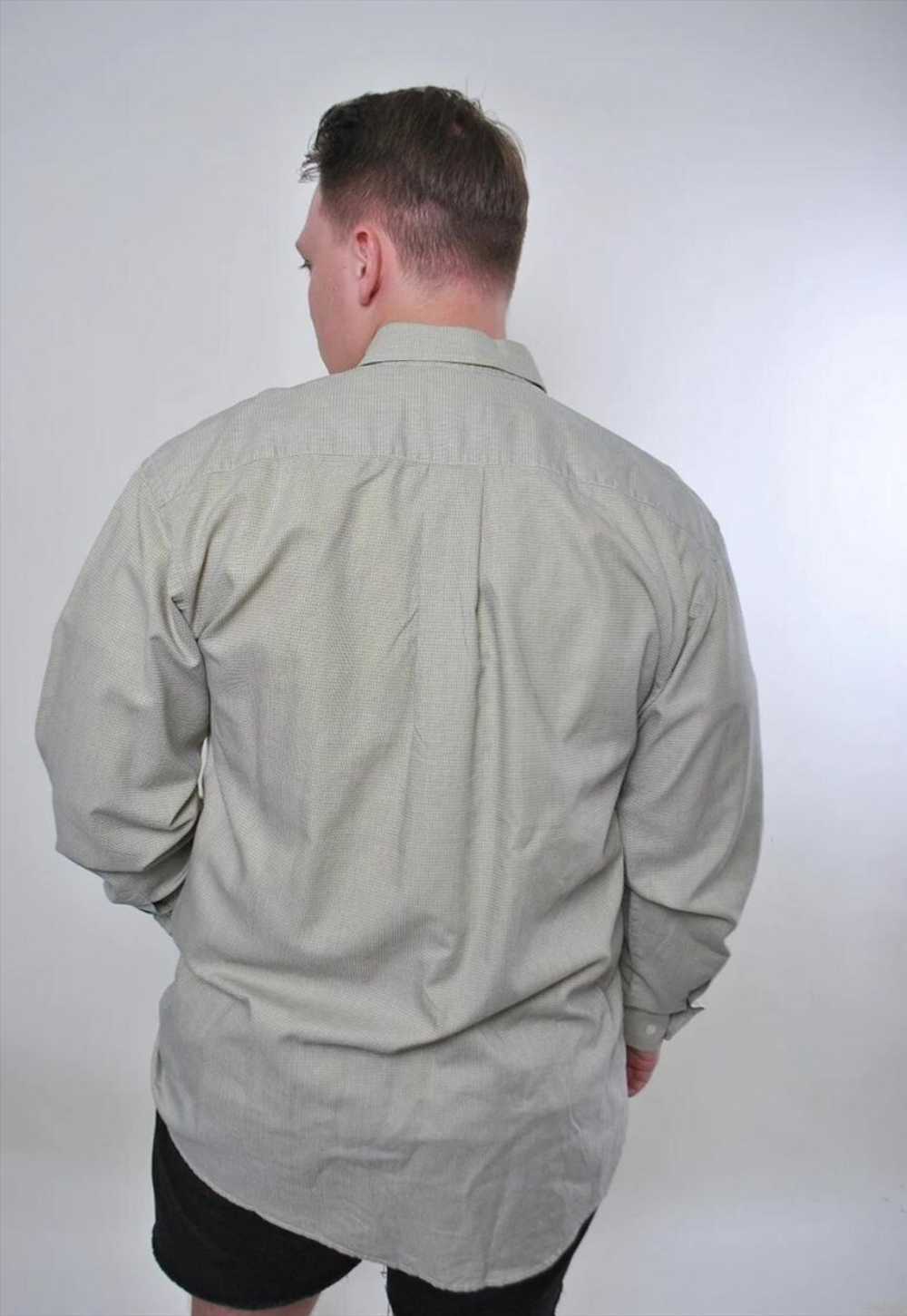 Vintage beige minimalist shirt with long sleeve - image 3
