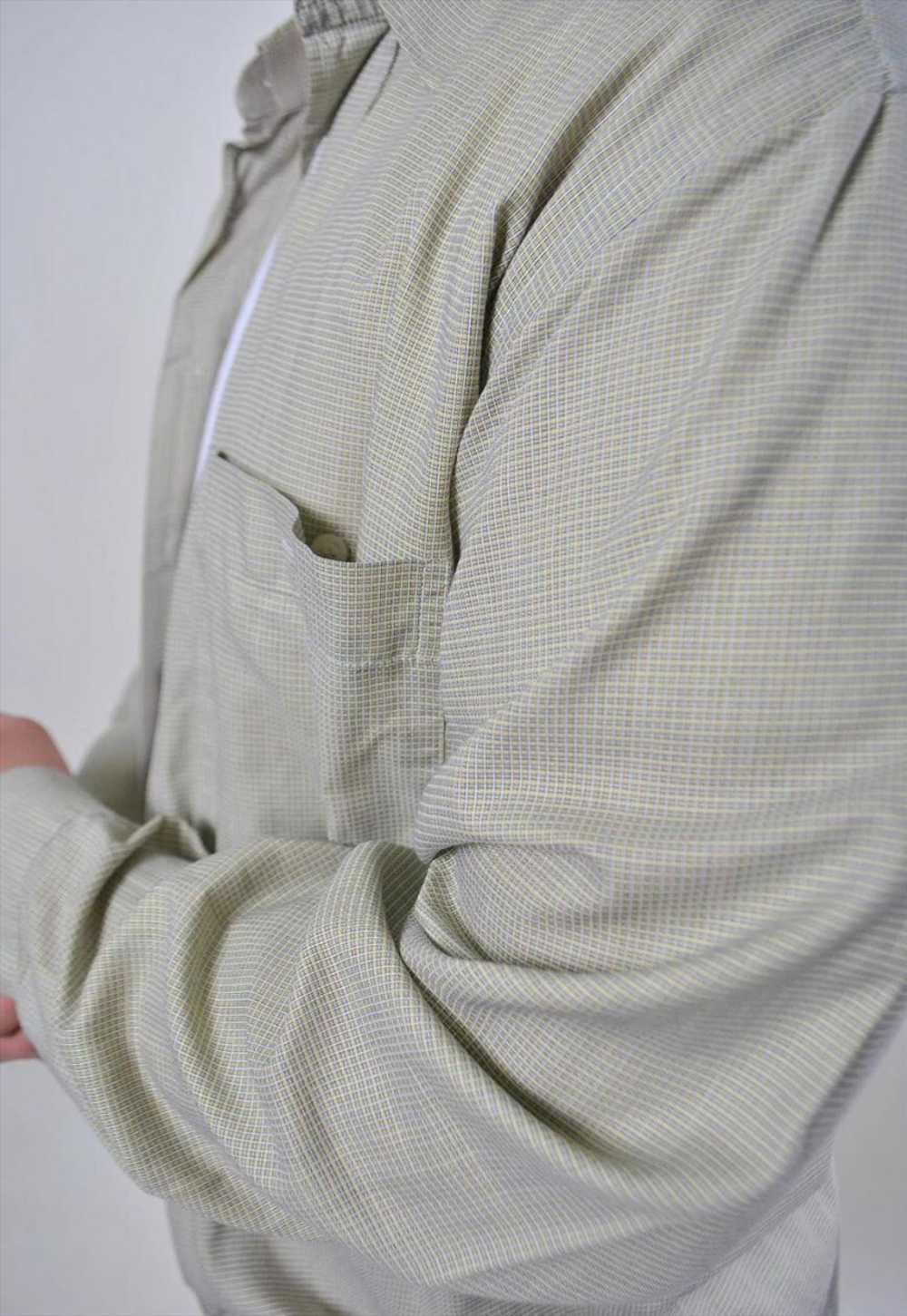 Vintage beige minimalist shirt with long sleeve - image 5