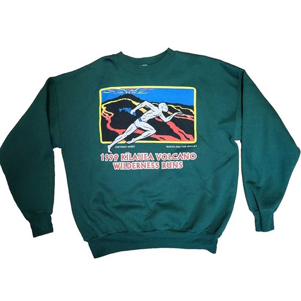 Vintage 1999 Kilauea Volcano Marathon Sweater Pul… - image 1