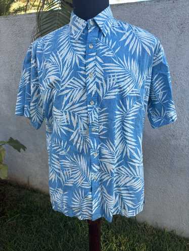 Tori Richard Tori Richard Hawaiian Print Blue Ful… - image 1