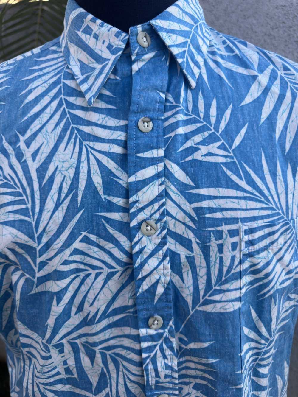 Tori Richard Tori Richard Hawaiian Print Blue Ful… - image 3