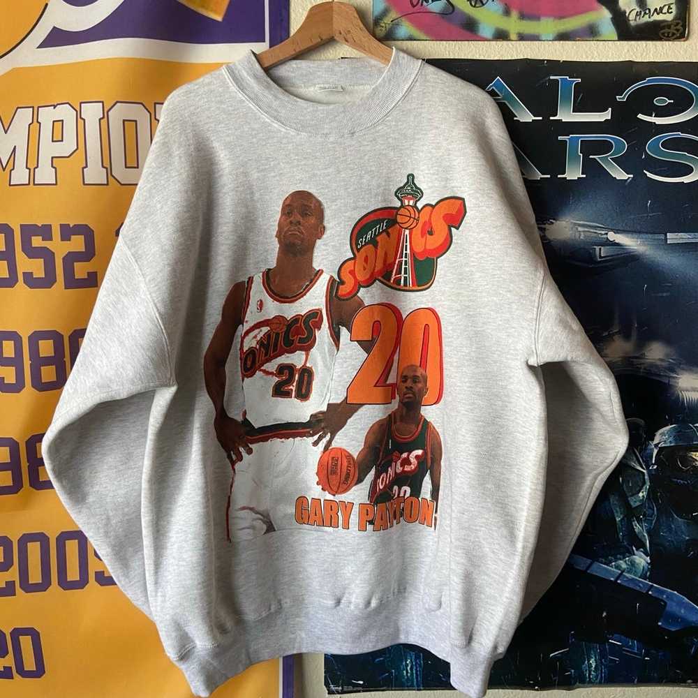 Vintage 90's Bay club NBA Seattle Supersonics Gar… - image 1