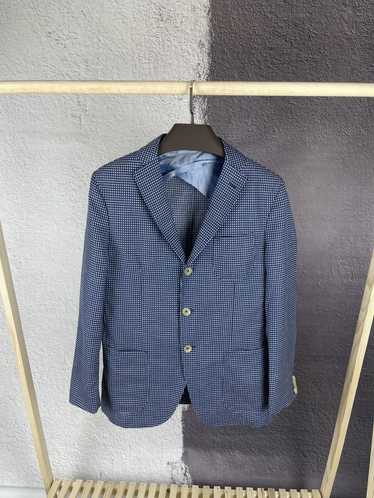 Paoloni Paoloni wool linen 3 button unlined blaze… - image 1