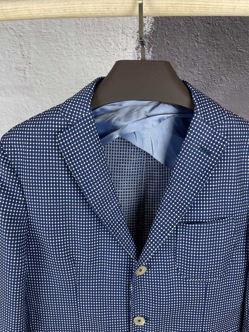 Paoloni Paoloni wool linen 3 button unlined blaze… - image 7