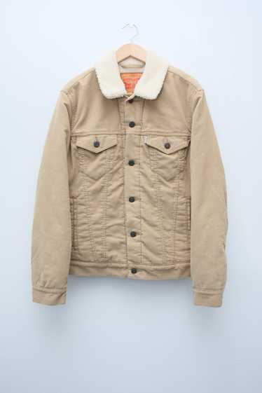 Levi's Levi's Beige Corduroy Sherpa Trucker Jacket