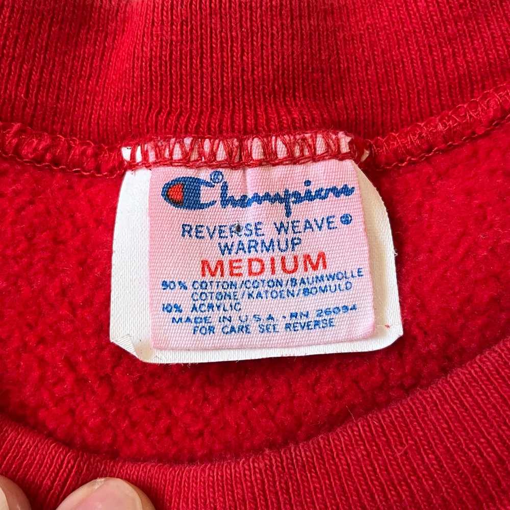 Vintage 80s Champion Reverse Weave Warmup Sweater… - image 7
