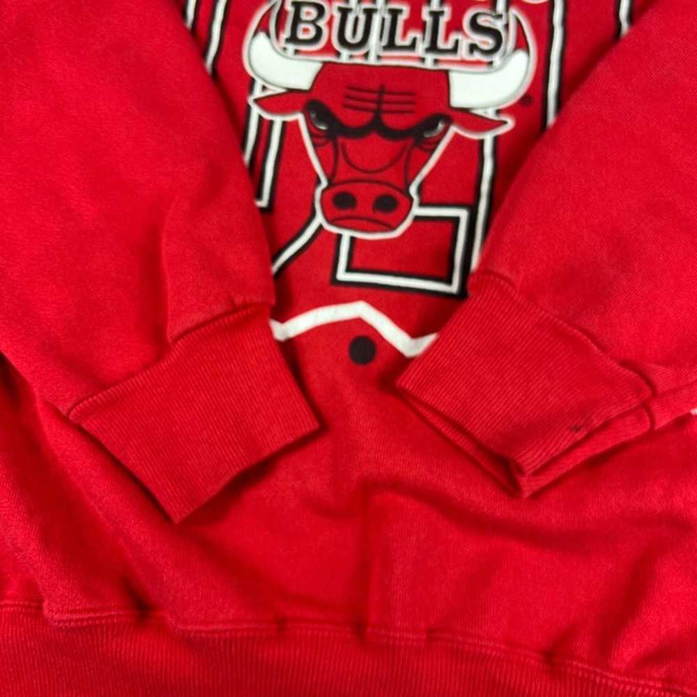 VTG 90s NBA Chicago Bulls Sweatshirt Medium Red F… - image 8