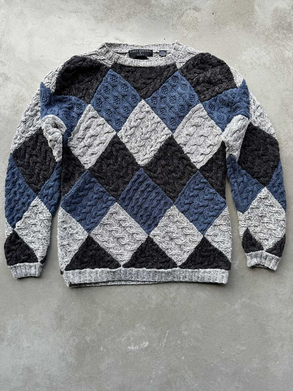 Coloured Cable Knit Sweater × Henry Grethel × Vin… - image 1