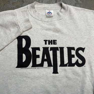 Vintage The Beatles Band Gray Sweatshirt Large Ma… - image 1