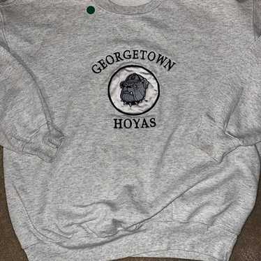 Vintage 1990's Georgetown Hoyas Crewneck Nutmeg