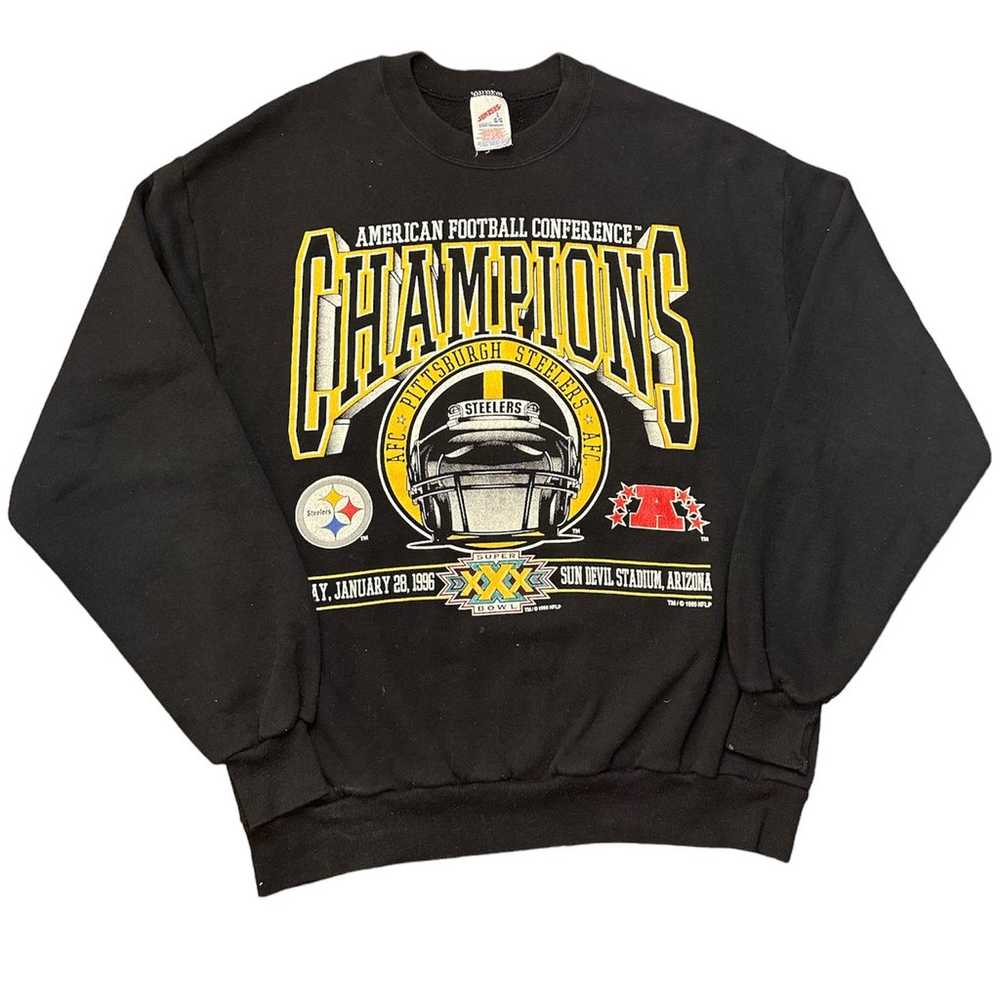 Vintage 1995 Pittsburgh Steelers AFC Champions Cr… - image 1