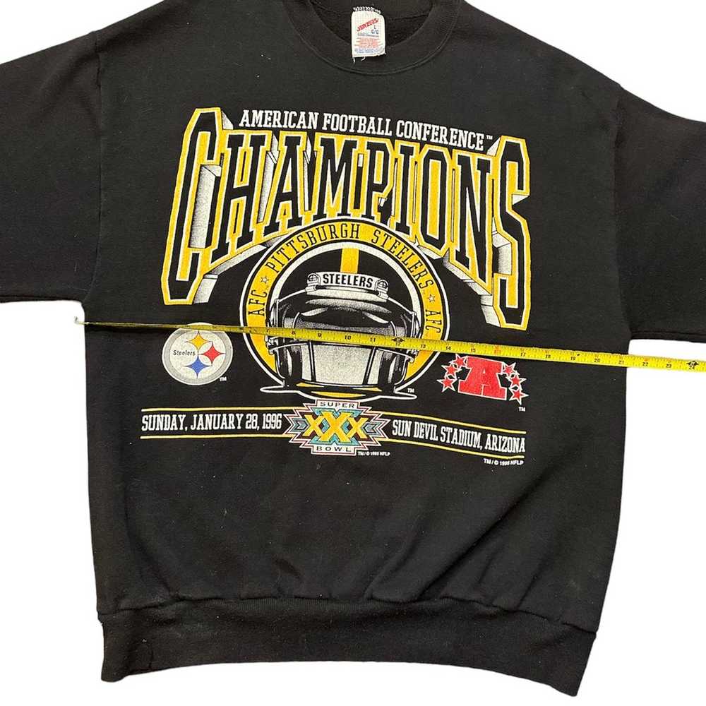 Vintage 1995 Pittsburgh Steelers AFC Champions Cr… - image 2