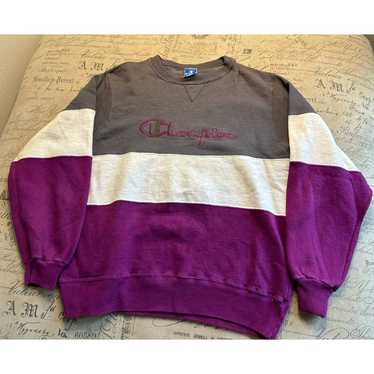 Vintage Champion Color Block Sweatshirt - image 1