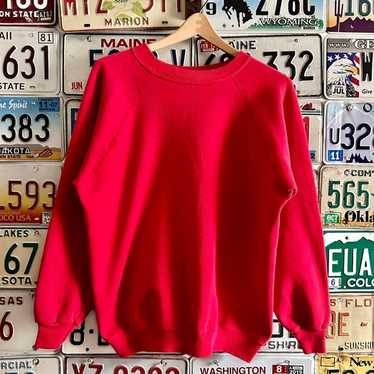 Vintage Hanes blank red crewneck sweatshirt - image 1